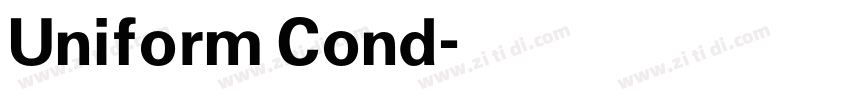 Uniform Cond字体转换